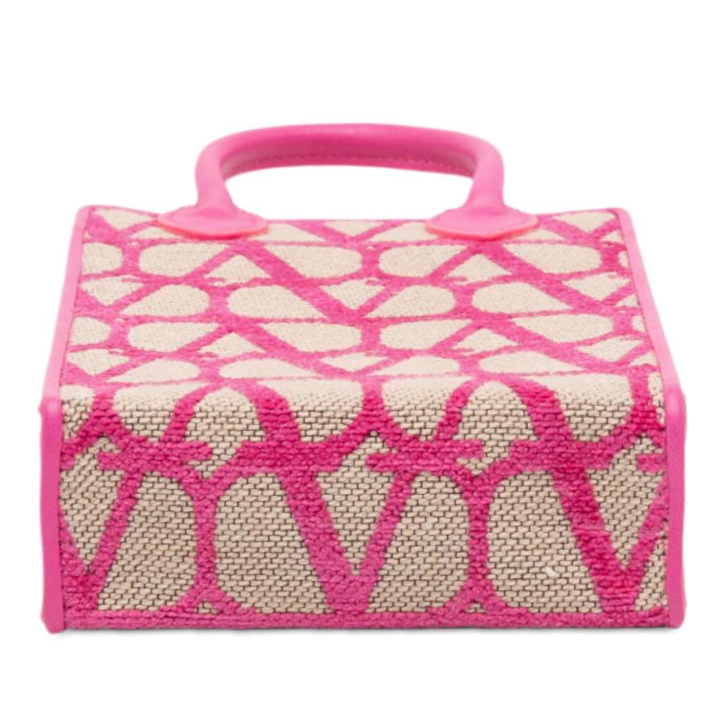 Valentino Leather Trimmed Toile Iconographe Satchel - 3