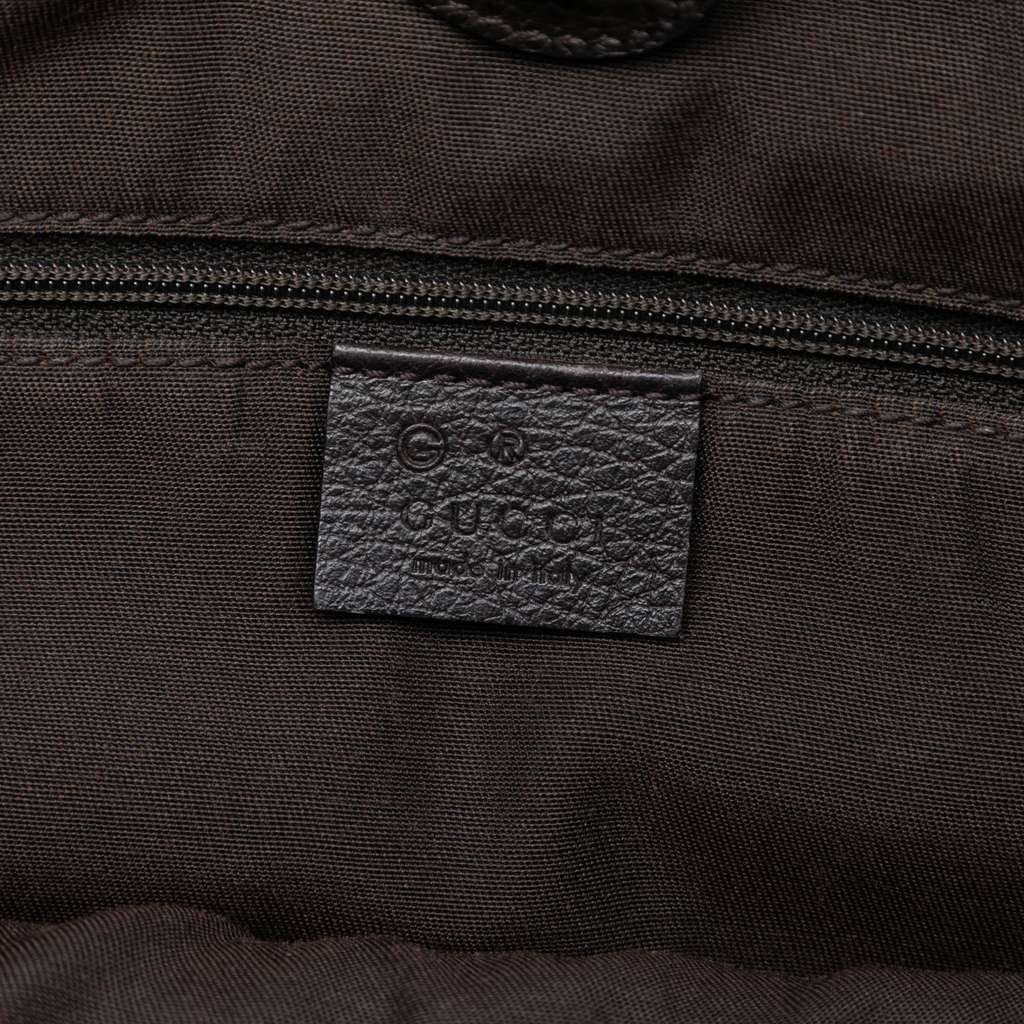 Gucci Grained Calfskin Bamboo Shopper Tote - 5