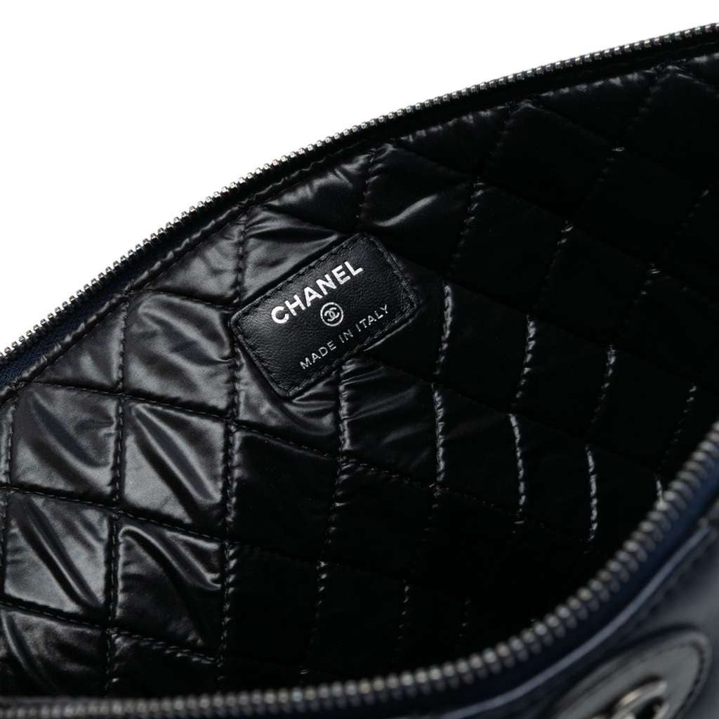 Chanel Large CC Bicolor Quilted Lambskin Clutch - 5