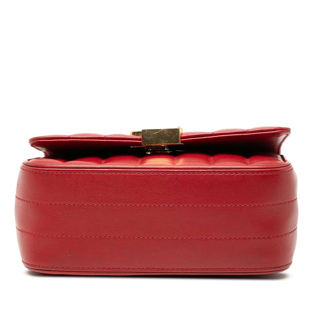 Saint Laurent Small Lambskin Monogram Vicky Chain Bag - 3