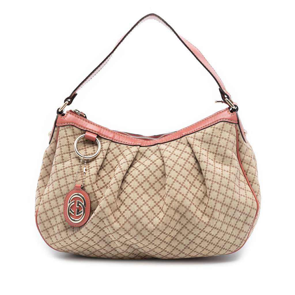 Gucci Diamante Canvas Sukey Shoulder Bag