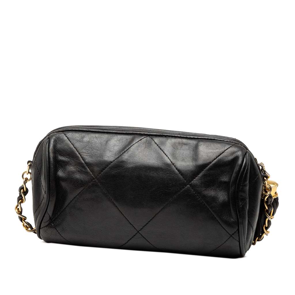 Chanel Quilted Lambskin Tassel Barrel Crossbody - 2