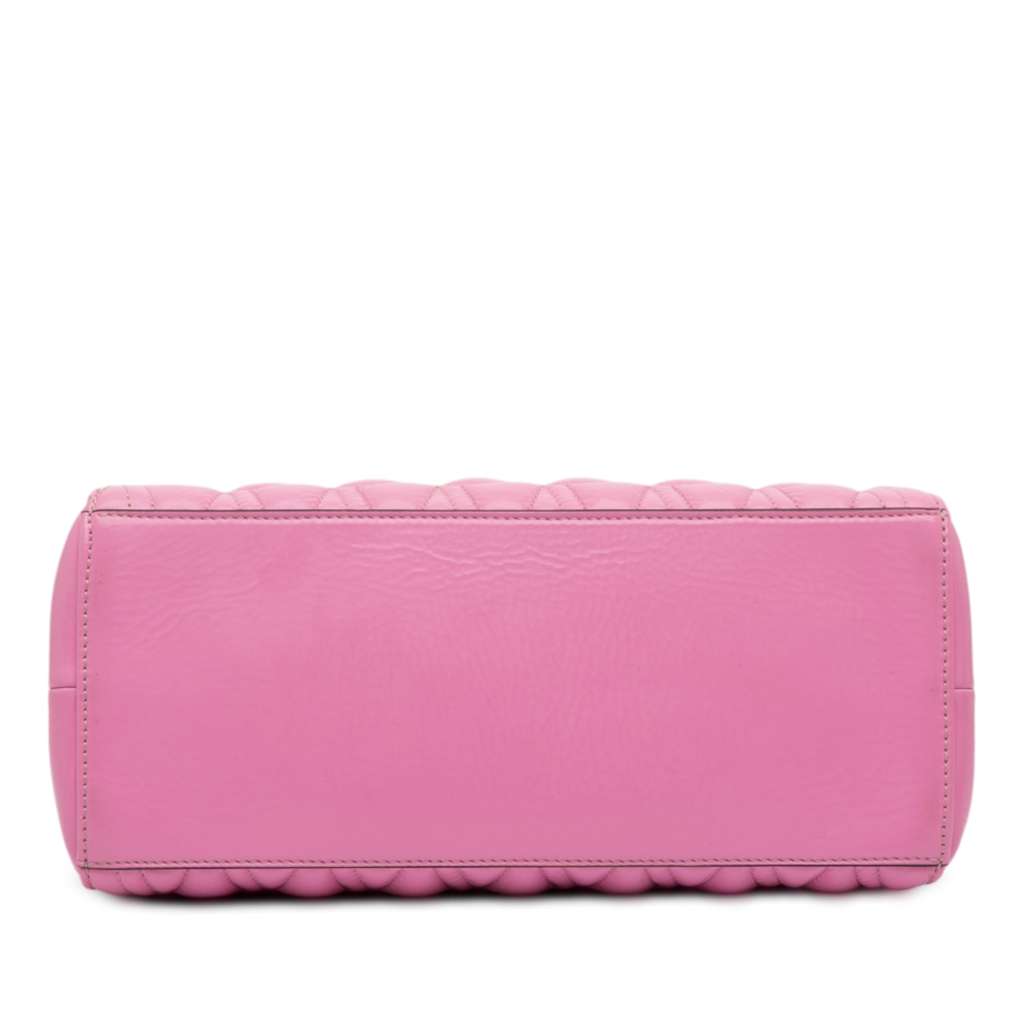 Versace Quilted Leather Virtus Tote - 3