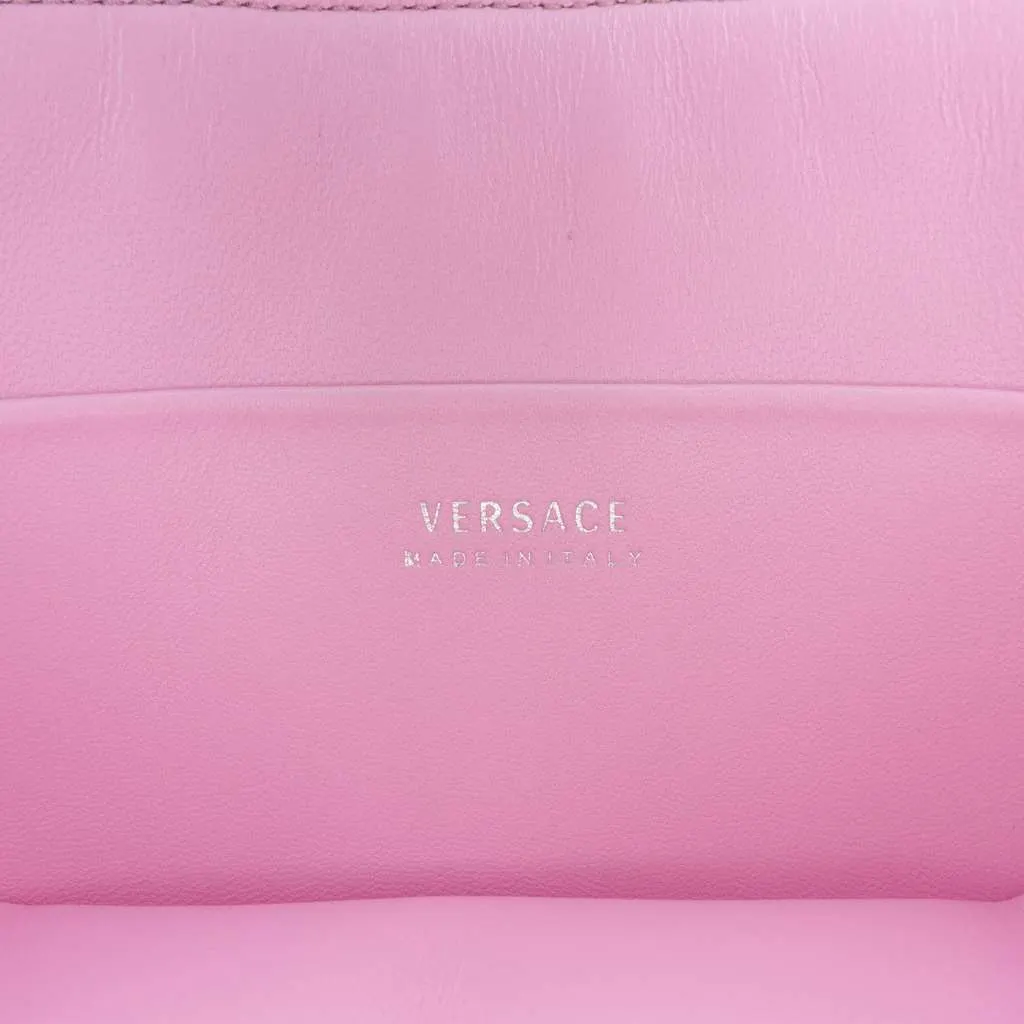 Versace Quilted Leather Virtus Tote Pink Leather Very good - Box View