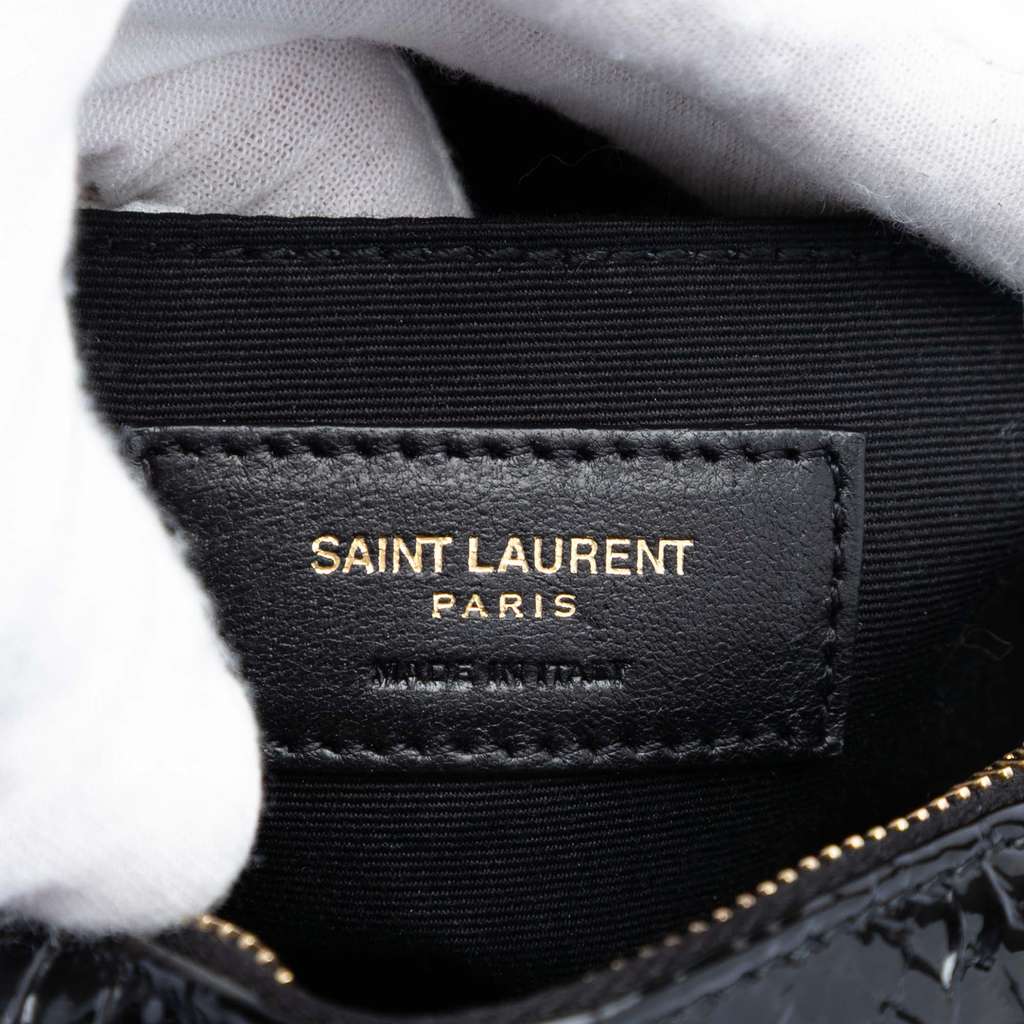 Saint Laurent Croc Embossed Patent Round Vinyle Camera Bag - 5