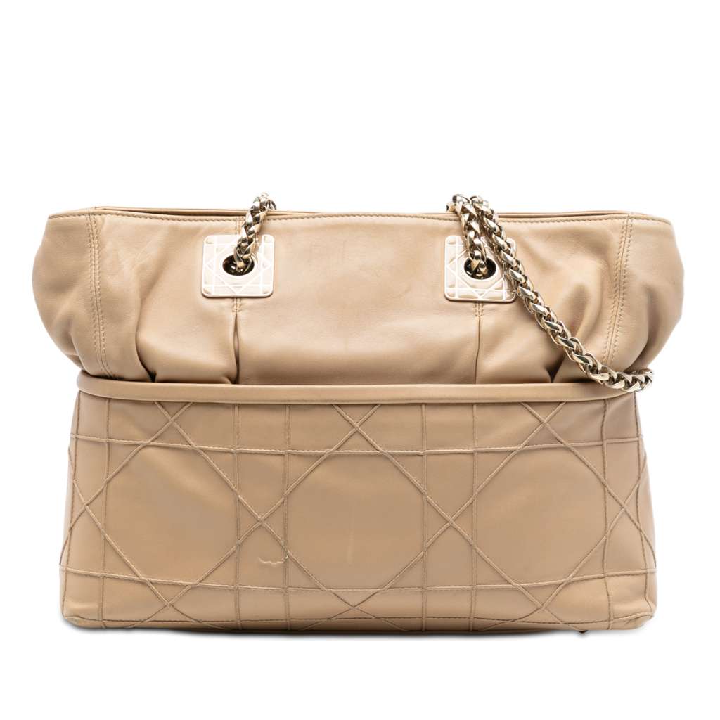 Dior Lambskin Cannage Granville Chain Tote