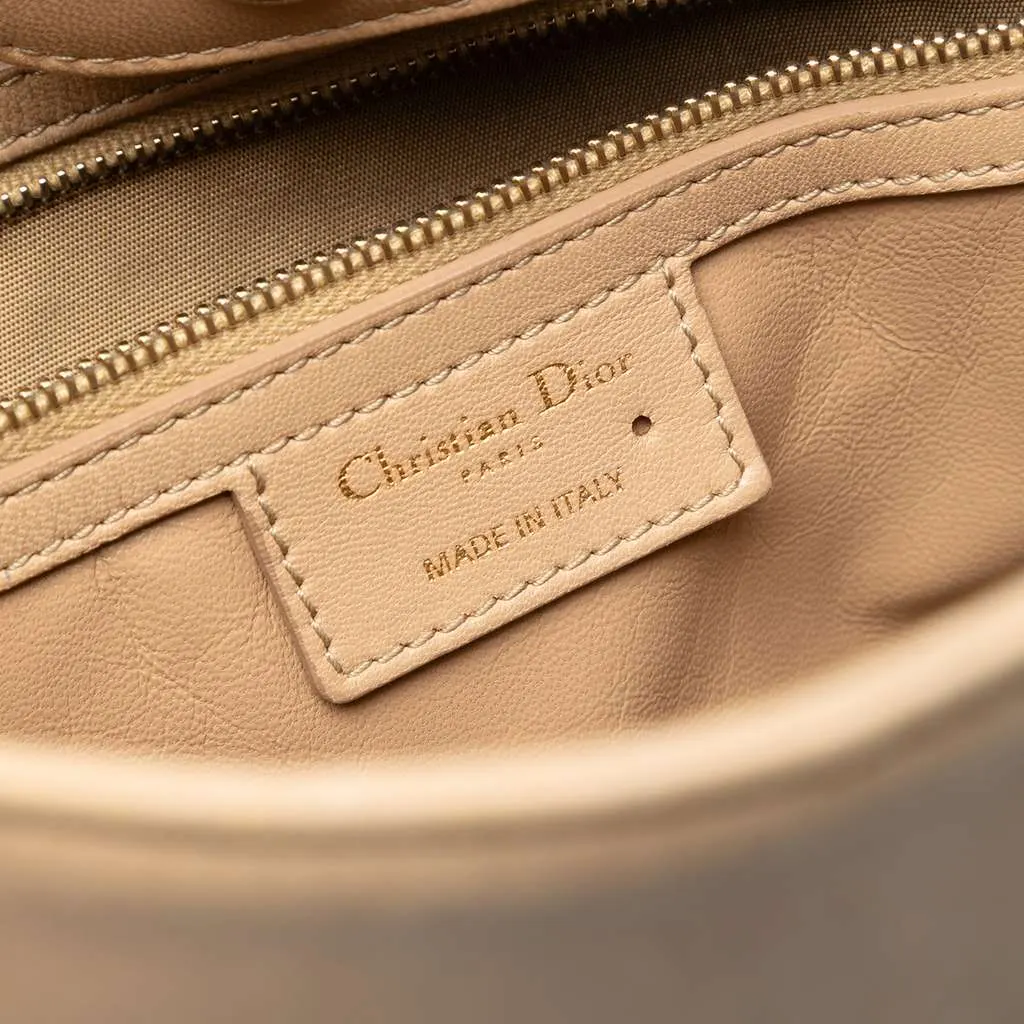 Dior Lambskin Cannage Granville Chain Tote Brown Leather Good - Box View