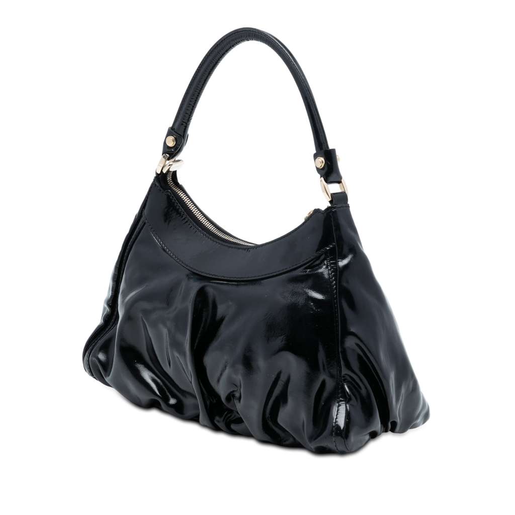 Gucci Patent Abbey D Ring Handbag - 2