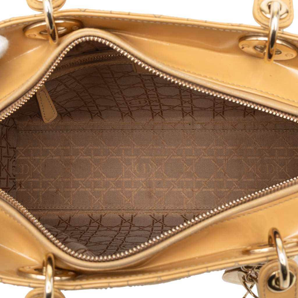 Dior Large Patent Cannage Lady Dior - 4