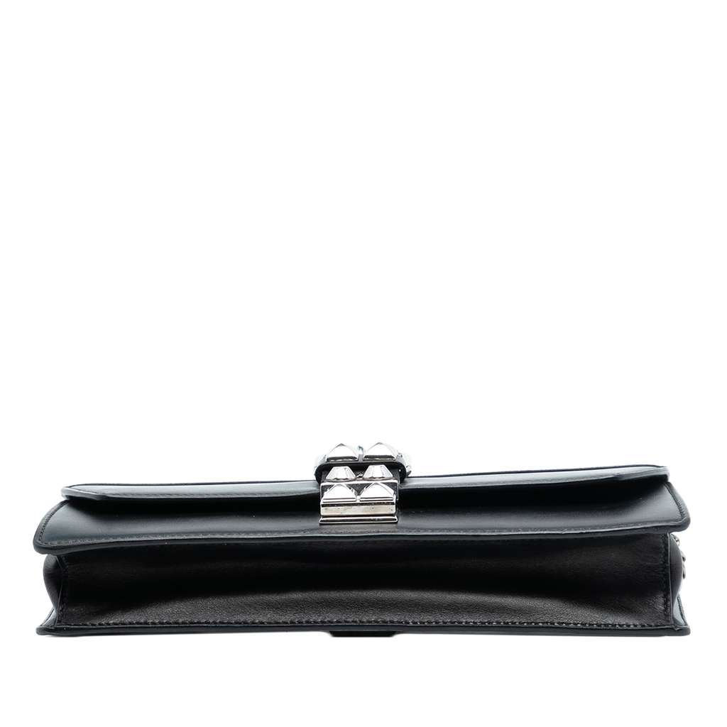 Prada City Calfskin and Saffiano Studded Elektra Clutch with Chain - 3