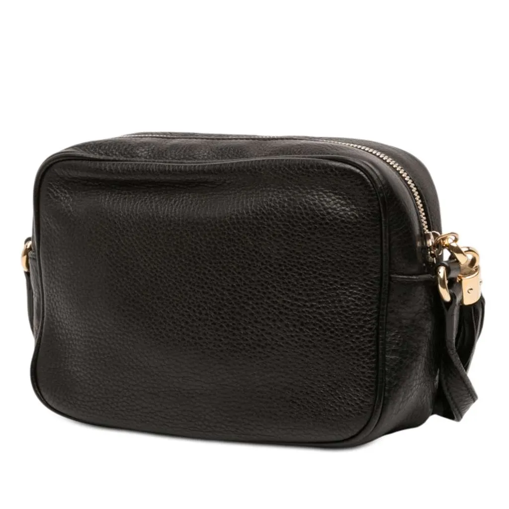 Gucci Leather Soho Disco Crossbody Black Leather Good - Back View