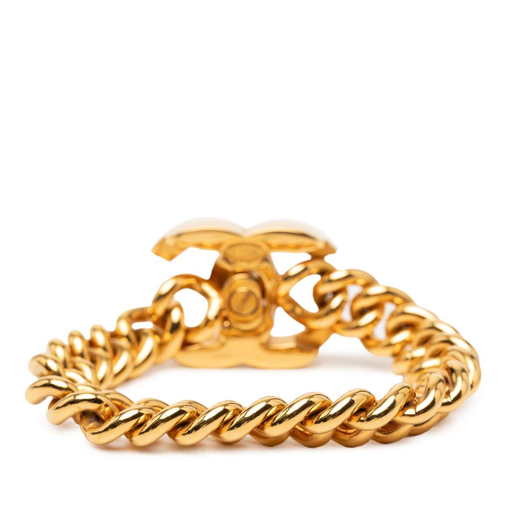 Chanel Gold Plated CC Turnlock Chain Bracelet - 3