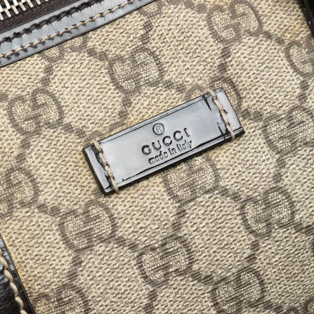 Gucci Medium GG Supreme Joy Boston Bag Brown Canvas Good - Box View