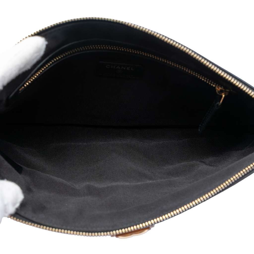 Chanel Medium Chevron Lambskin Boy O Case Clutch - 4