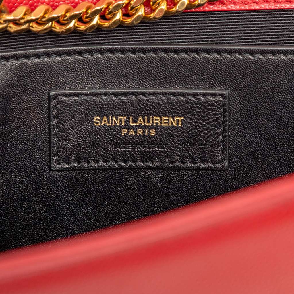 Saint Laurent Medium Grain De Poudre Monogram Kate Crossbody - 5