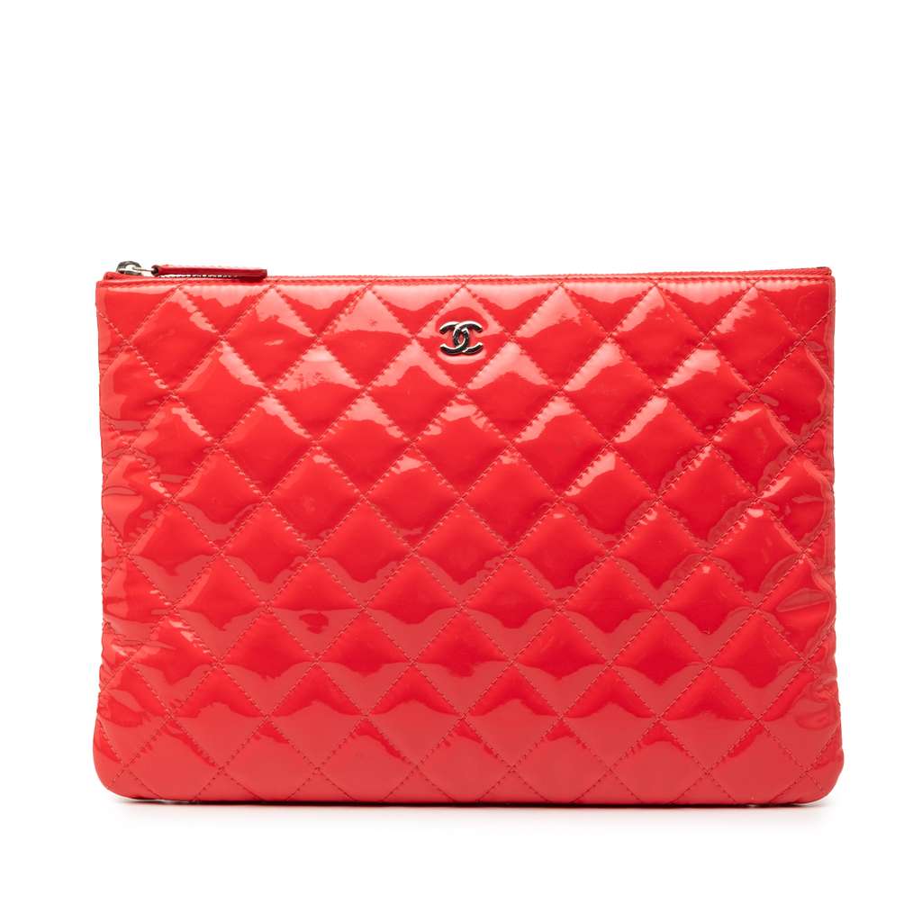 Chanel Medium Patent Quilted Cosmetic Case