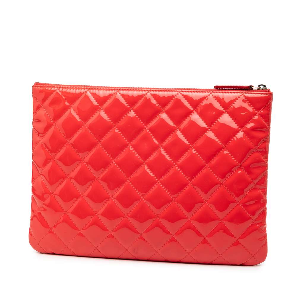 Chanel Medium Patent Quilted Cosmetic Case - 2