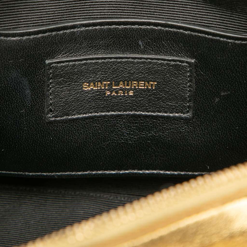Saint Laurent Toy Metallic Leather Classic Duffle Satchel - 5