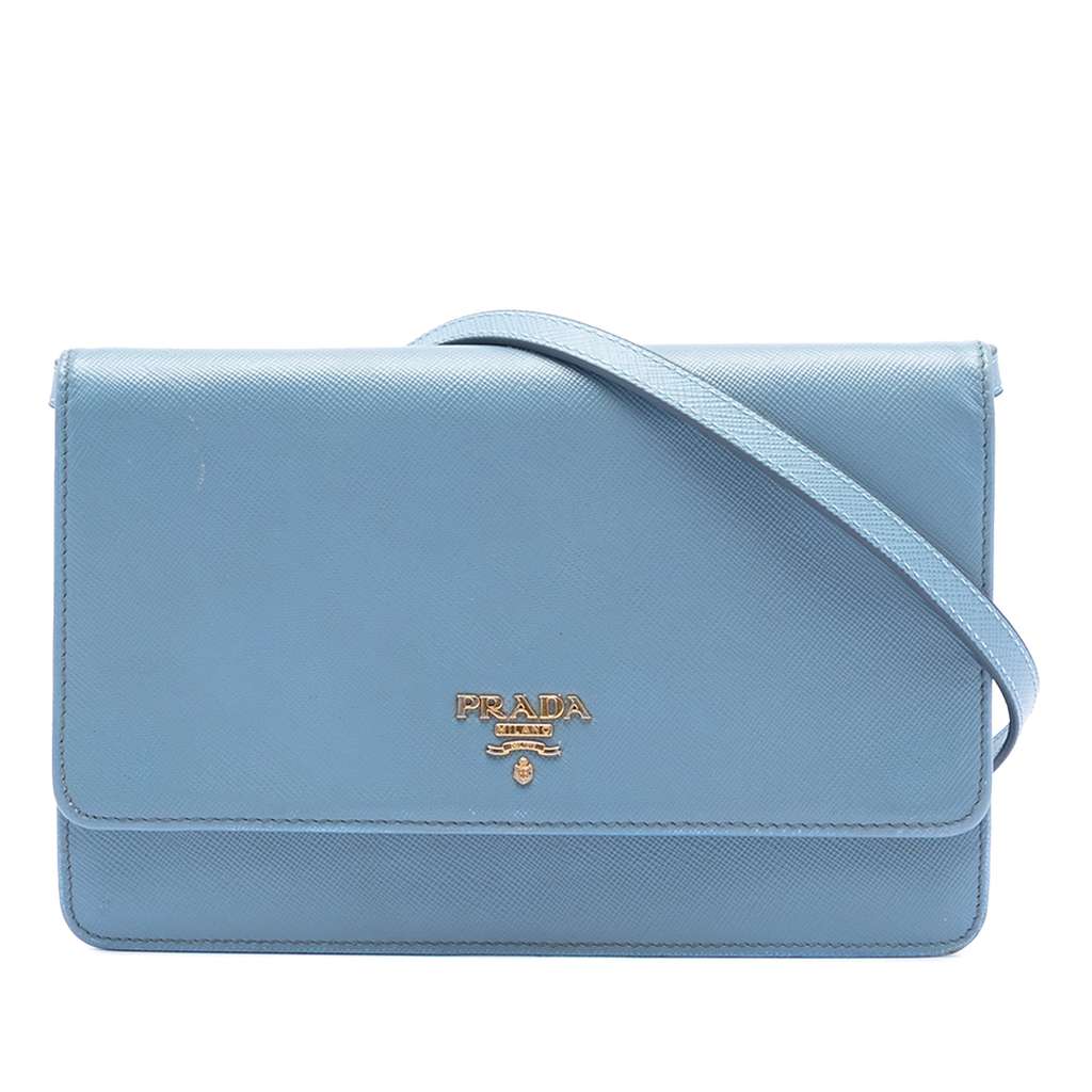 Prada Saffiano Wallet on Strap
