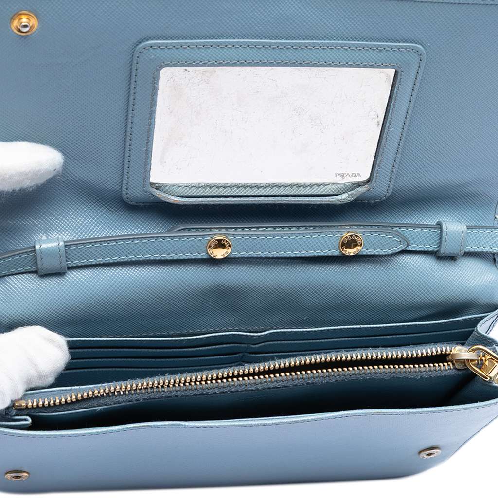 Prada Saffiano Wallet on Strap - 4