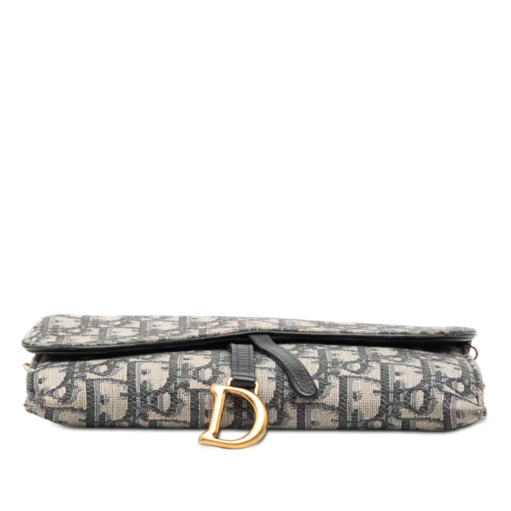 Dior Oblique Canvas Saddle Wallet On Chain - 3