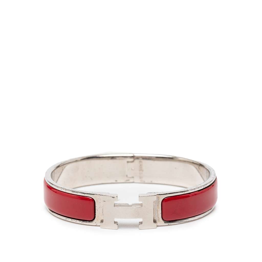 Hermès Narrow Enamel Clic H Bracelet PM