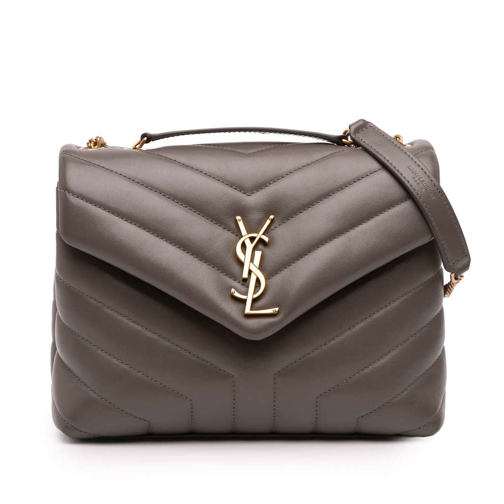 Saint Laurent Small Quilted Leather Monogram LouLou Shoulder Bag