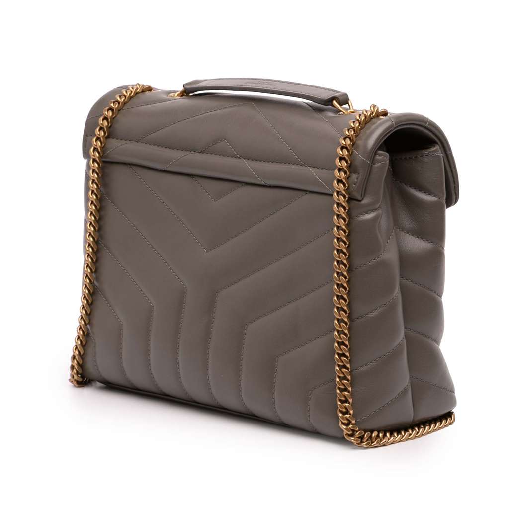 Saint Laurent Small Quilted Leather Monogram LouLou Shoulder Bag - 2