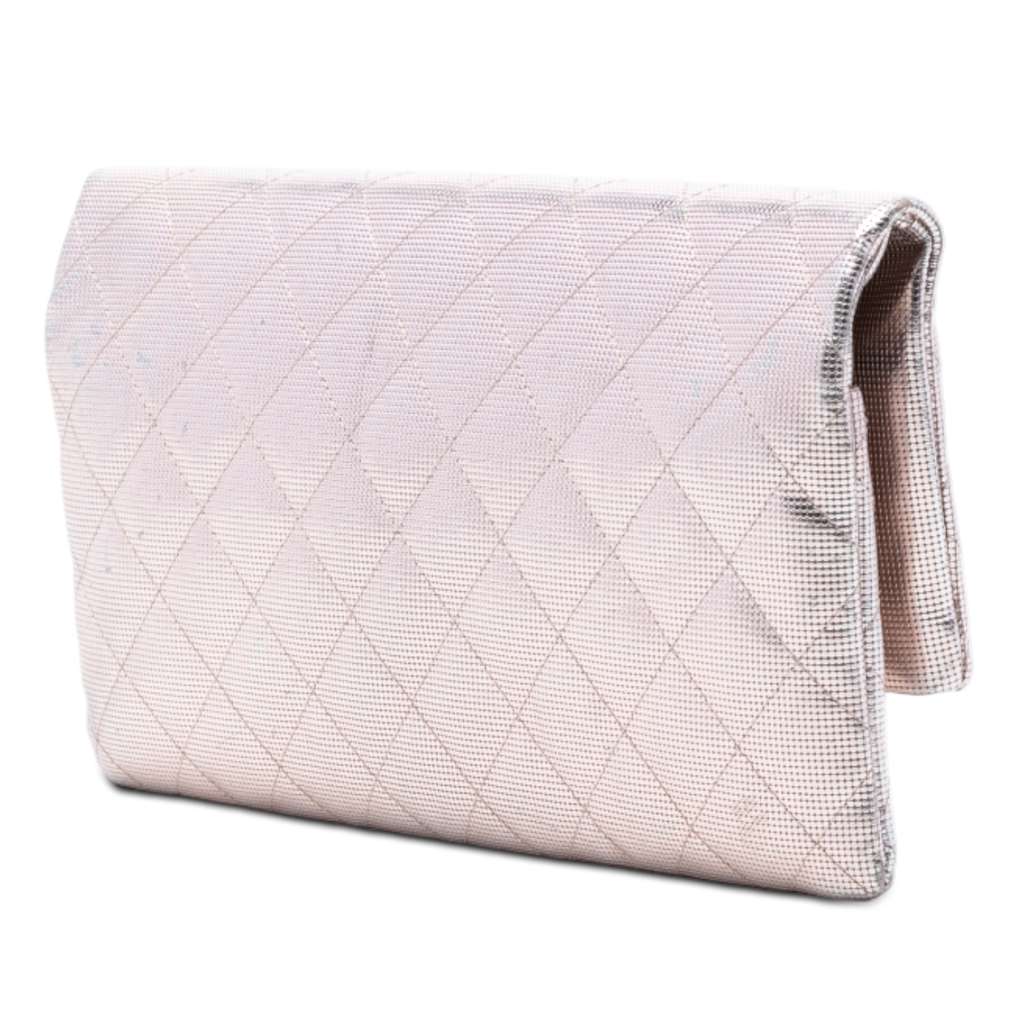 Chanel Quilted Calfskin Pixel Effect Beauty Foldover Clutch - 2