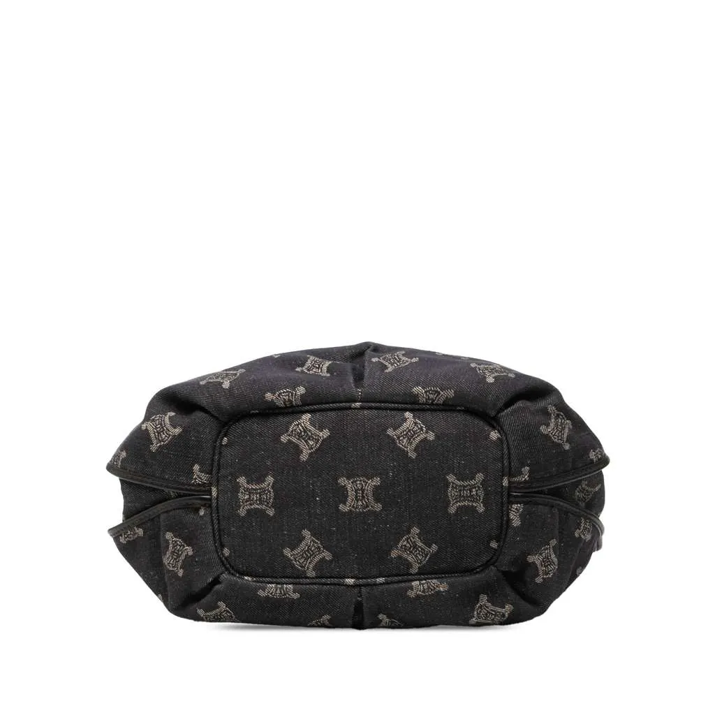 Celine Macadam Denim Bittersweet Hobo Bag Black Denim Very good - Inside View