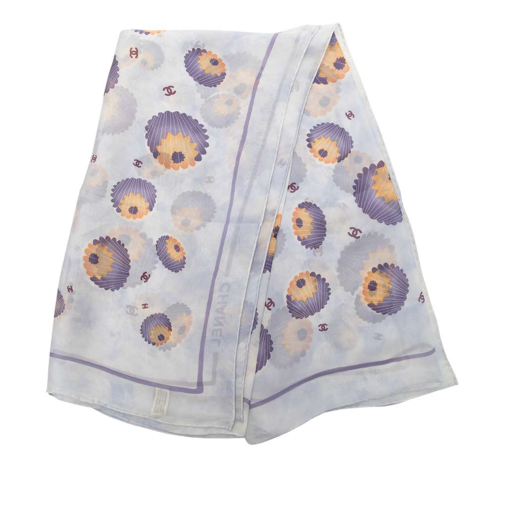 Chanel CC Logo Hot Air Balloon Parachute Silk Scarf