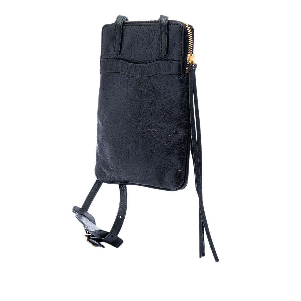 Balenciaga Lambskin Motocross Classic Phone Holder Bag - 2