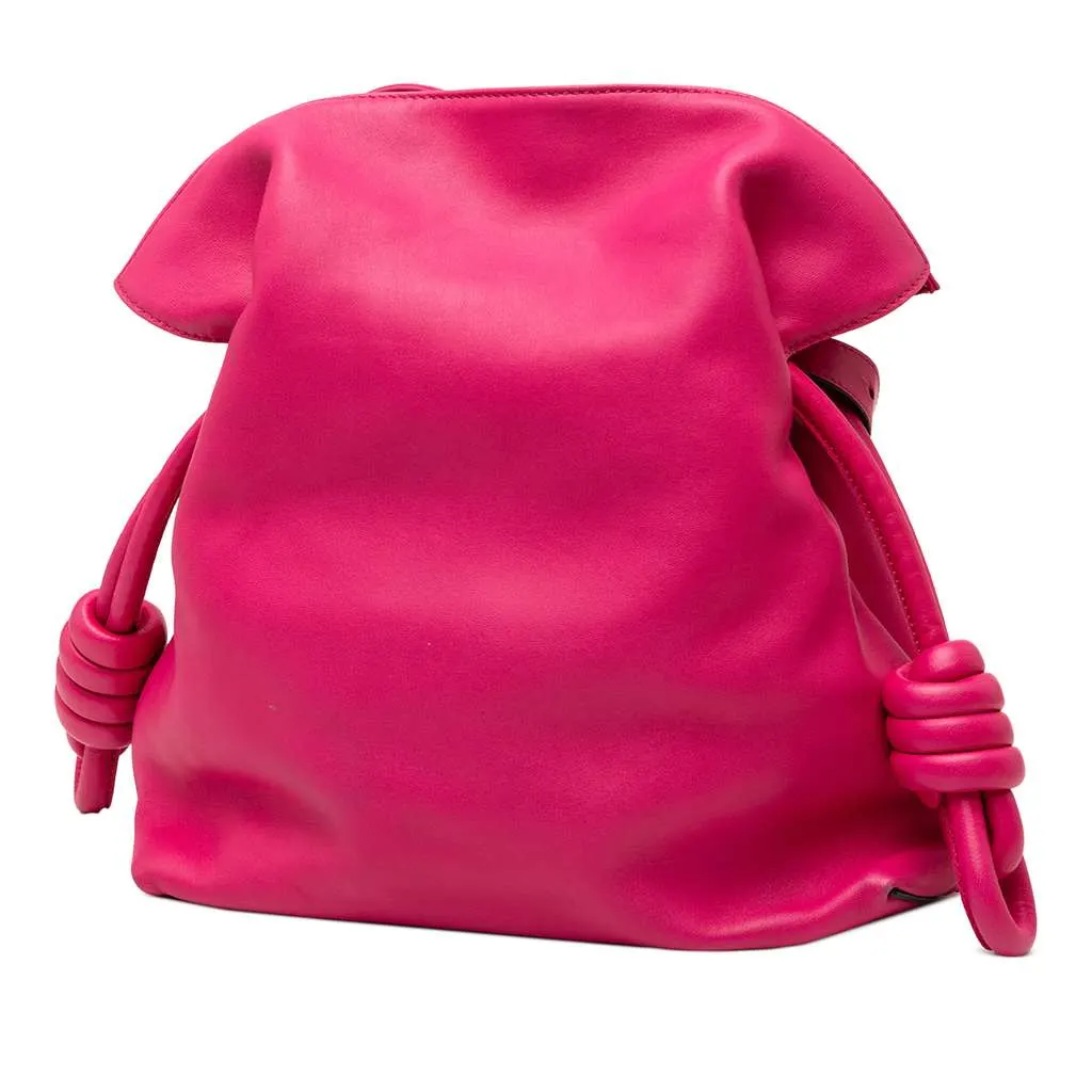 Loewe Nappa Flamenco Tassel 22 Crossbody Pink Leather Very good - Back View