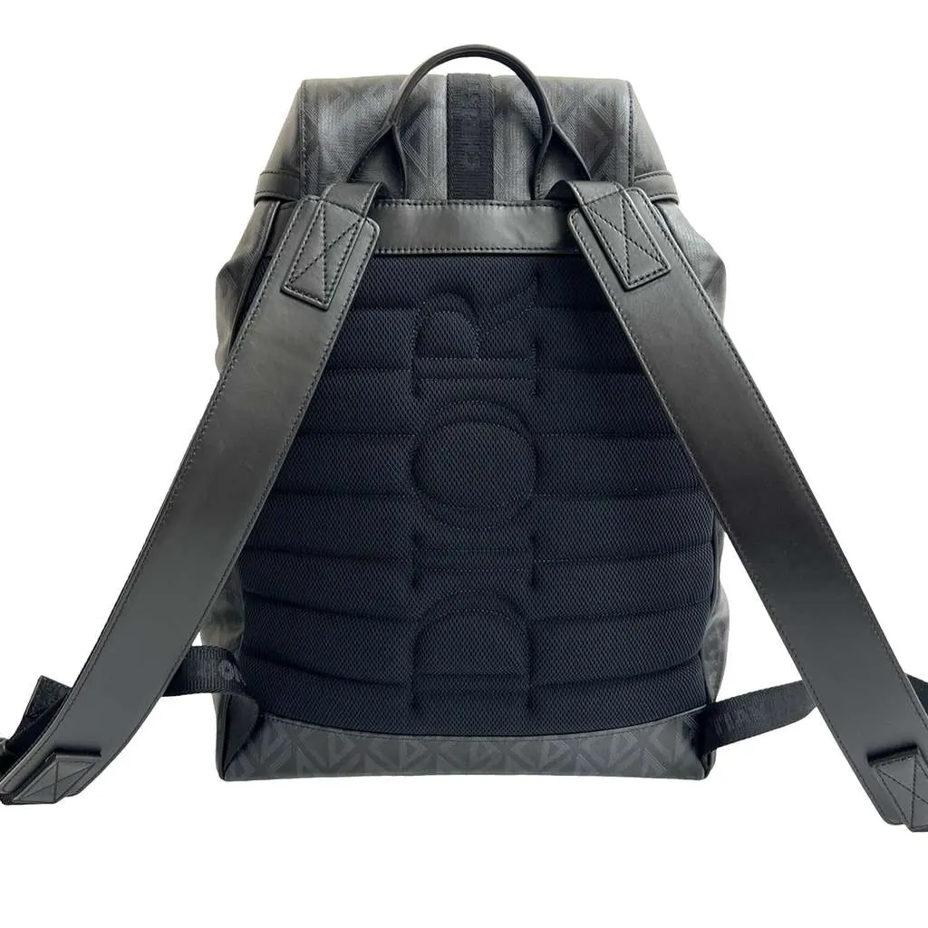 Dior CD Diamond Coated Canvas Hit the Road Backpack Black Canvas Very good - Back View