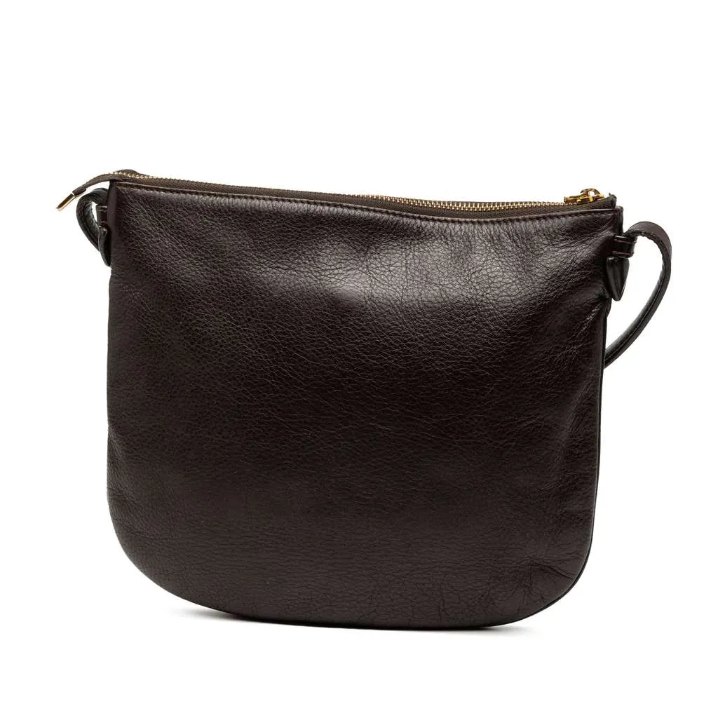 Loewe Leather Heritage Crossbody Brown Leather Good - Back View