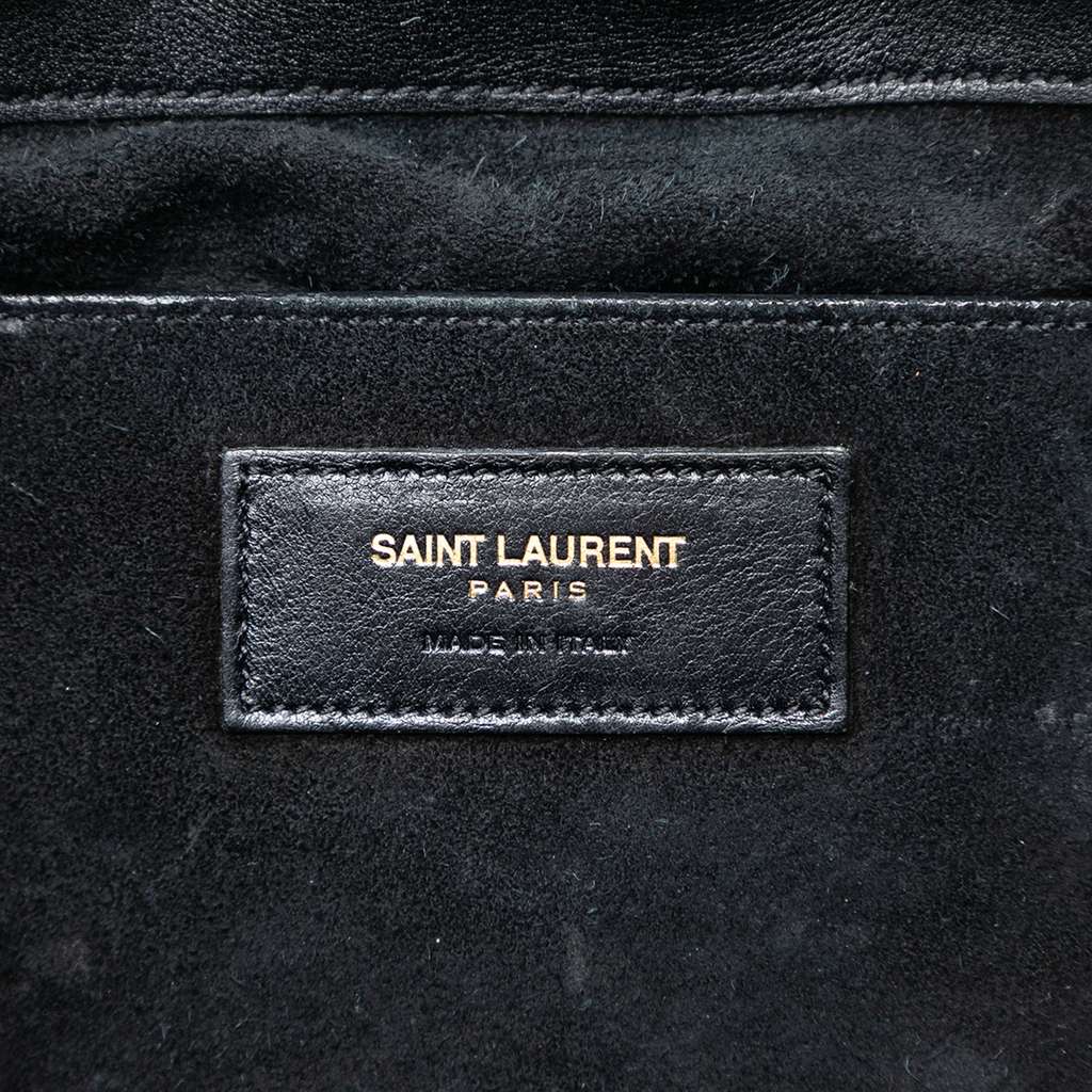 Saint Laurent Small Suede Emmanuelle Fringe Bucket Bag - 5