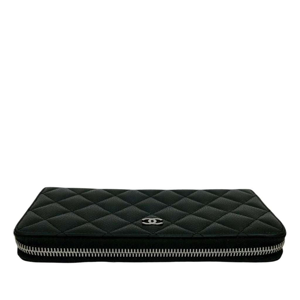 Chanel CC Quilted Caviar Zip Around Long Wallet - 3