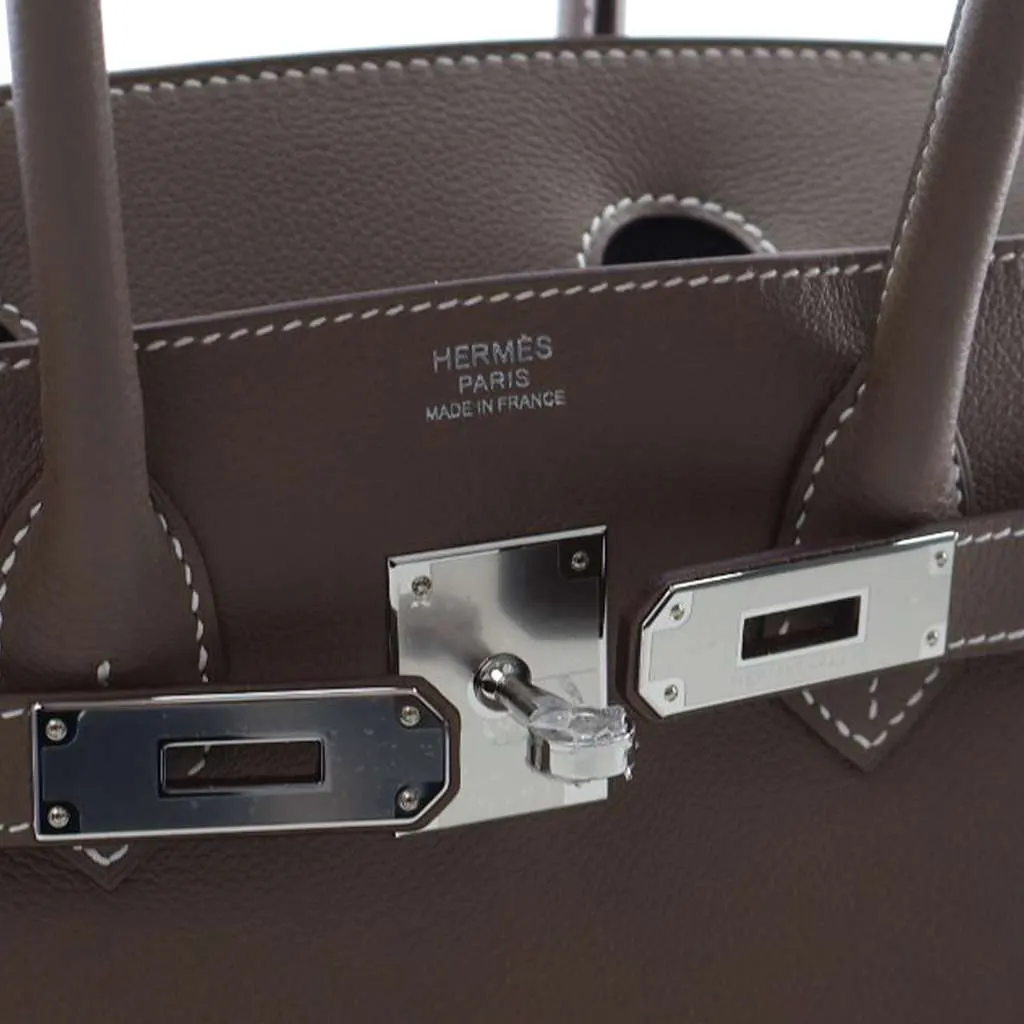 Hermès Evercolor Shoulder Birkin Light 29 Brown Leather Very good - Model View