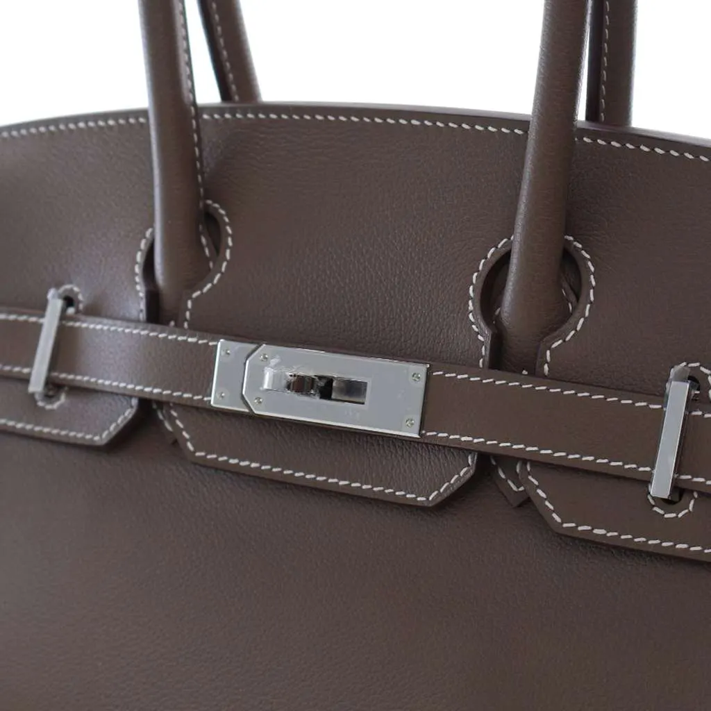 Hermès Evercolor Shoulder Birkin Light 29 Brown Leather Very good - Box View