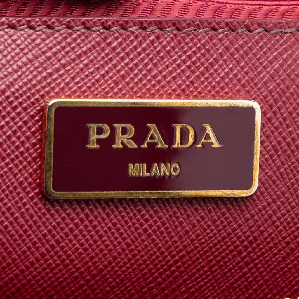 Prada Saffiano Lux Galleria Double Zip Front Pocket Satchel - 5