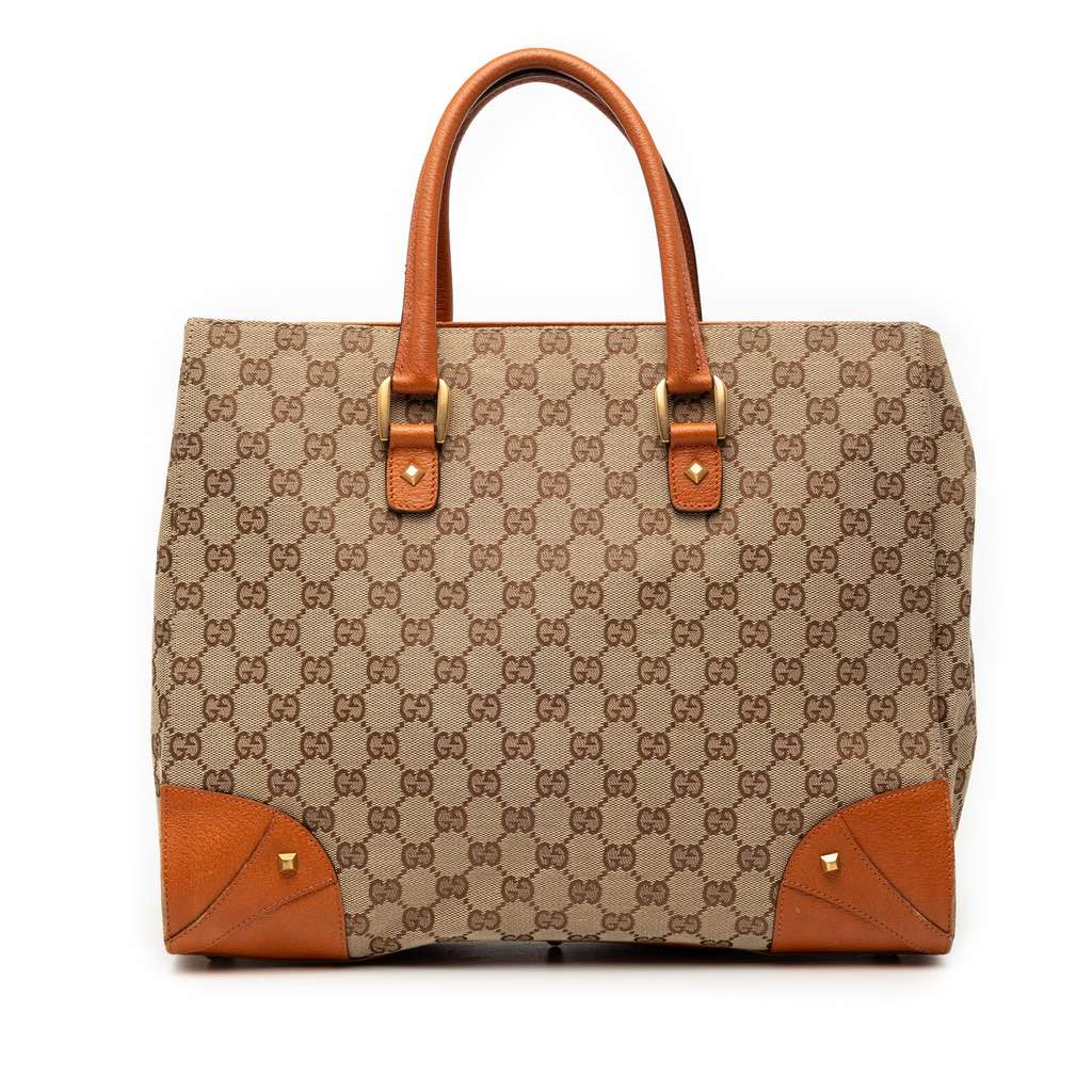 Gucci GG Canvas Nailhead Handbag