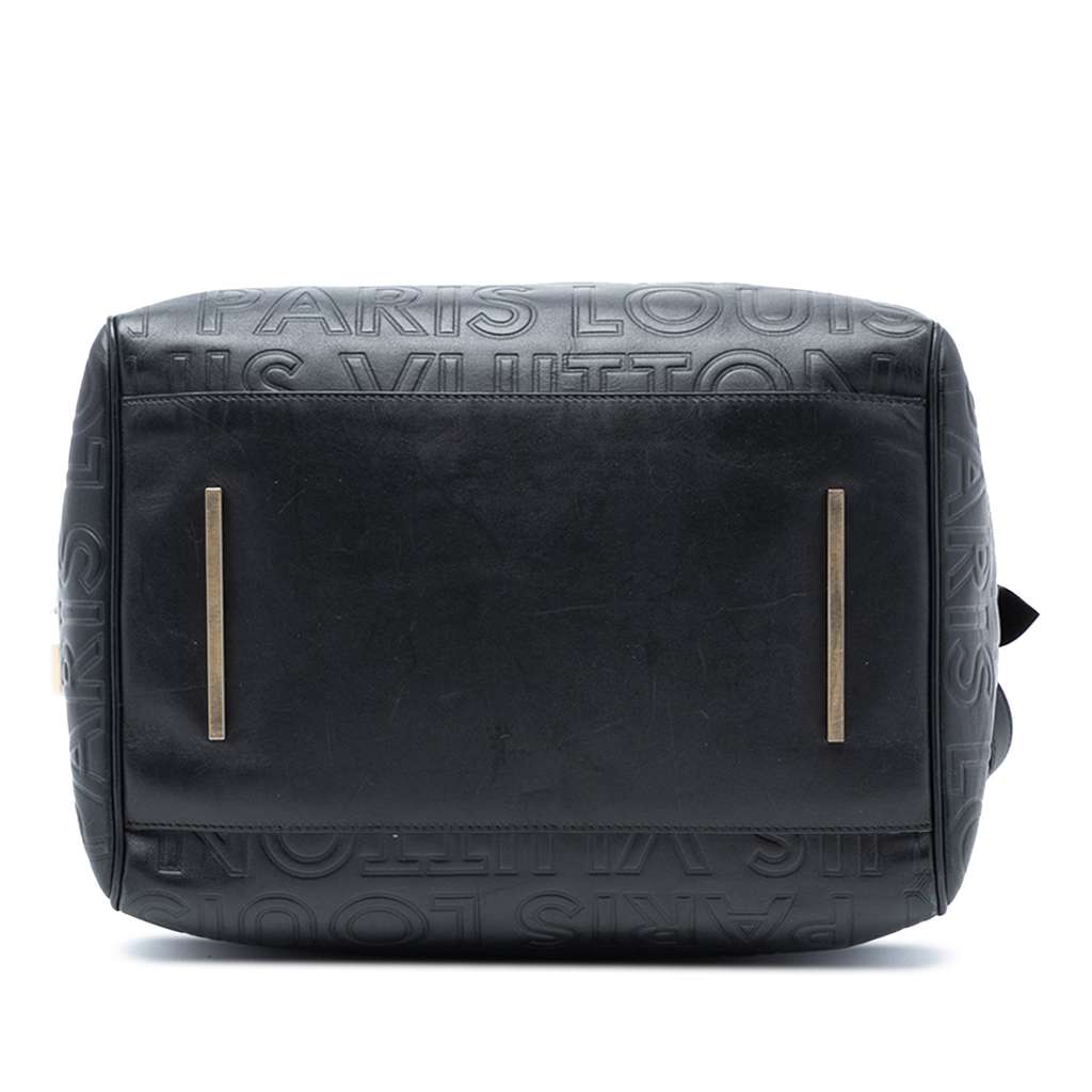 Louis Vuitton Limited Edition Paris Embossed Leather Speedy Cube 30 - 3