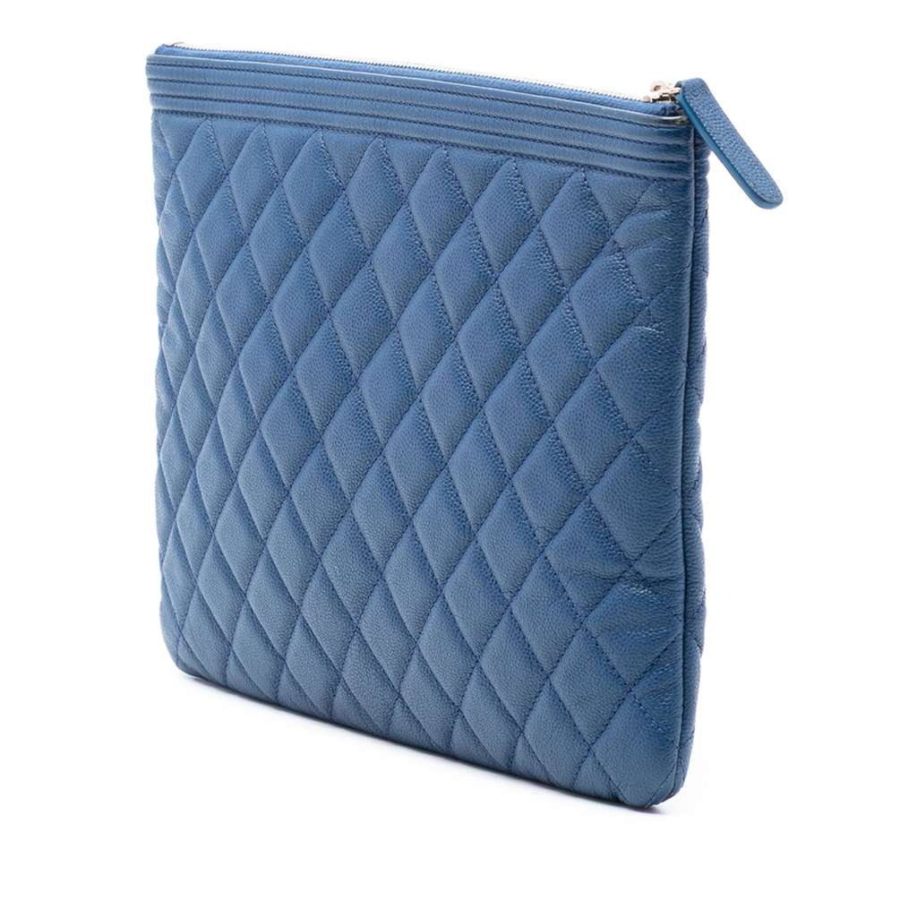 Chanel Medium Quilted Caviar Boy O Case Clutch - 2