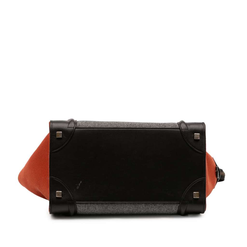 Celine Mini Tricolor Felt Wool and Calfskin Luggage Tote - 3