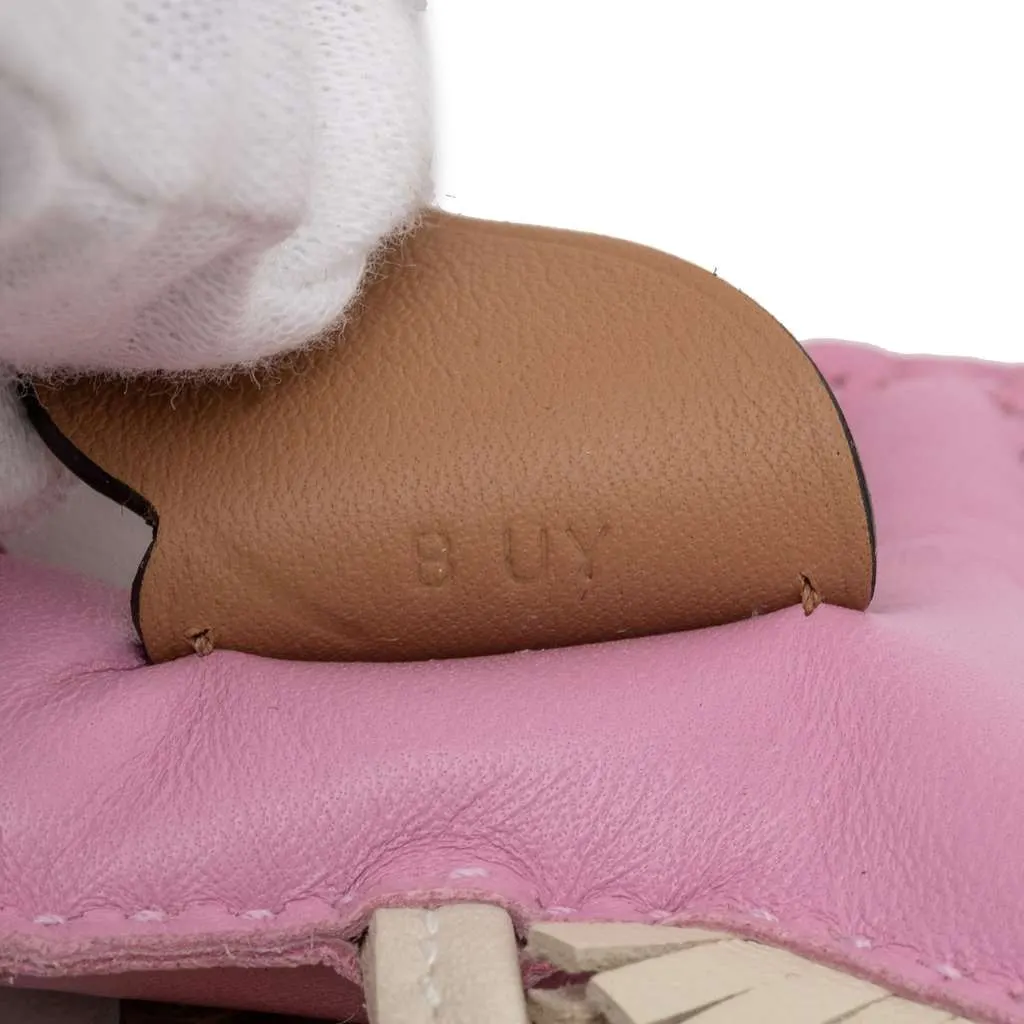 Hermès Milo lambskin and Swift Calfskin Rodeo Pegase Bag Charm PM Pink Leather Very good - Box View
