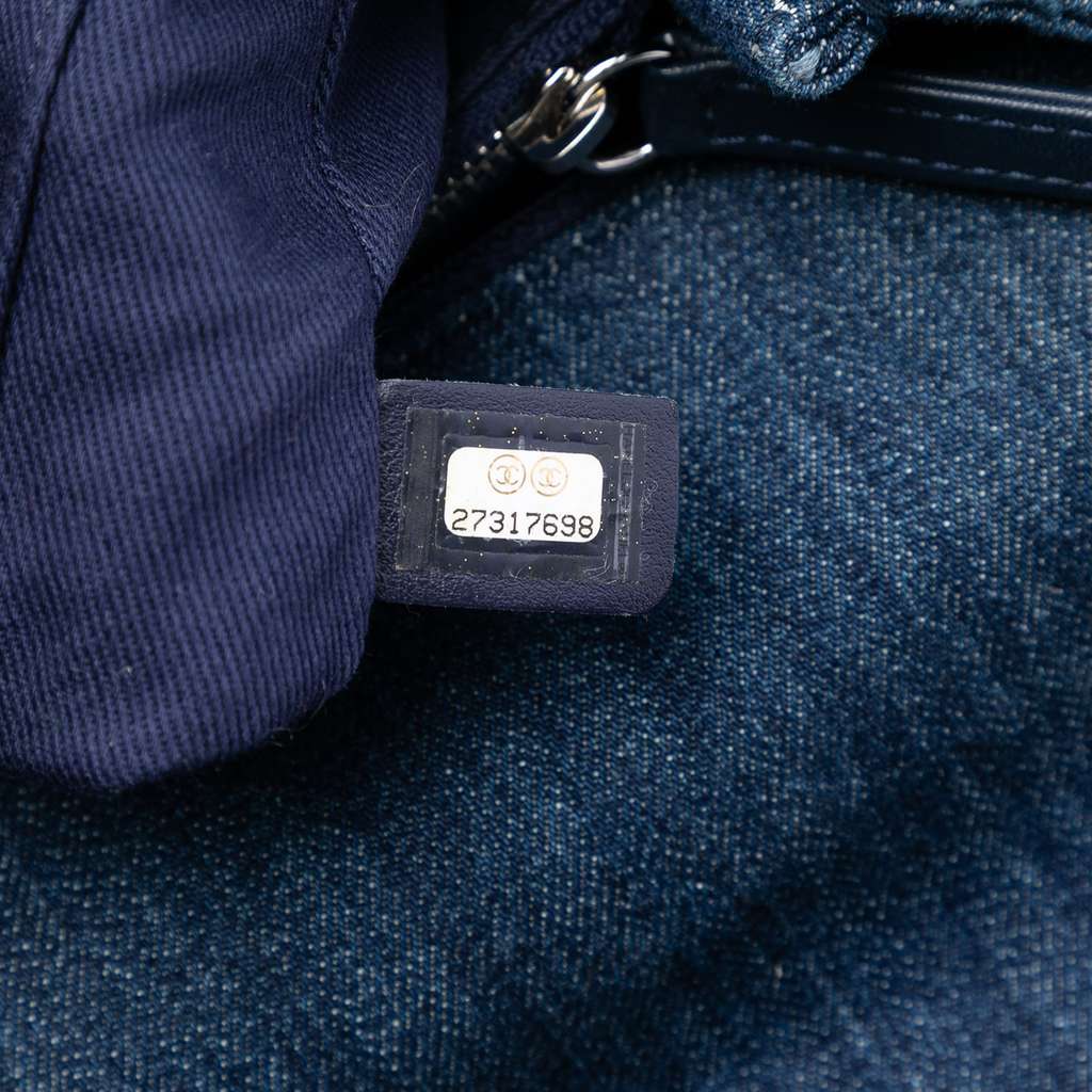 Chanel Small Quilted Denim Coco Top Handle Bag - 5