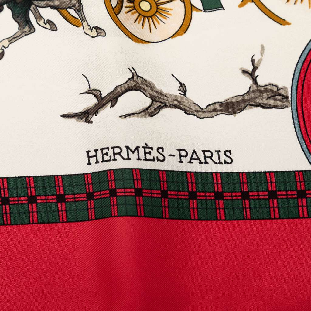 Hermès L Hiver En Poste Silk Scarf 90 - 2