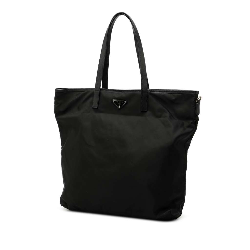 Prada Saffiano Trimmed Tessuto Applique Tote - 2