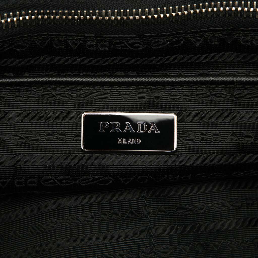 Prada Saffiano Trimmed Tessuto Applique Tote - 5