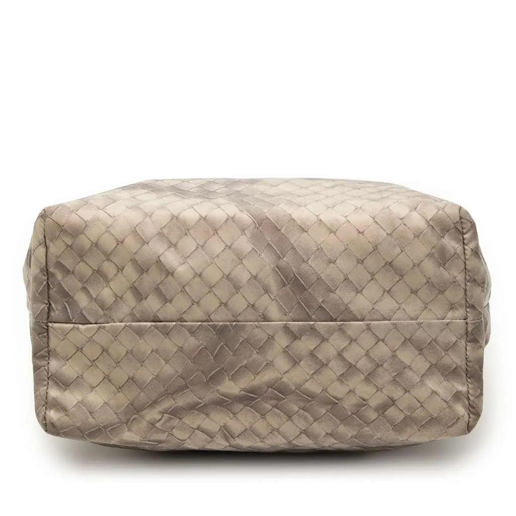 Bottega Veneta Nylon Intrecciolusion Tote Brown Good - Inside View